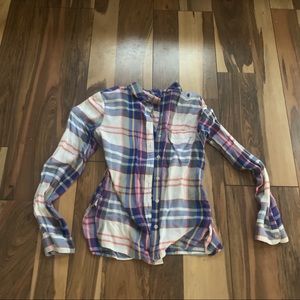 blue and purple flannel